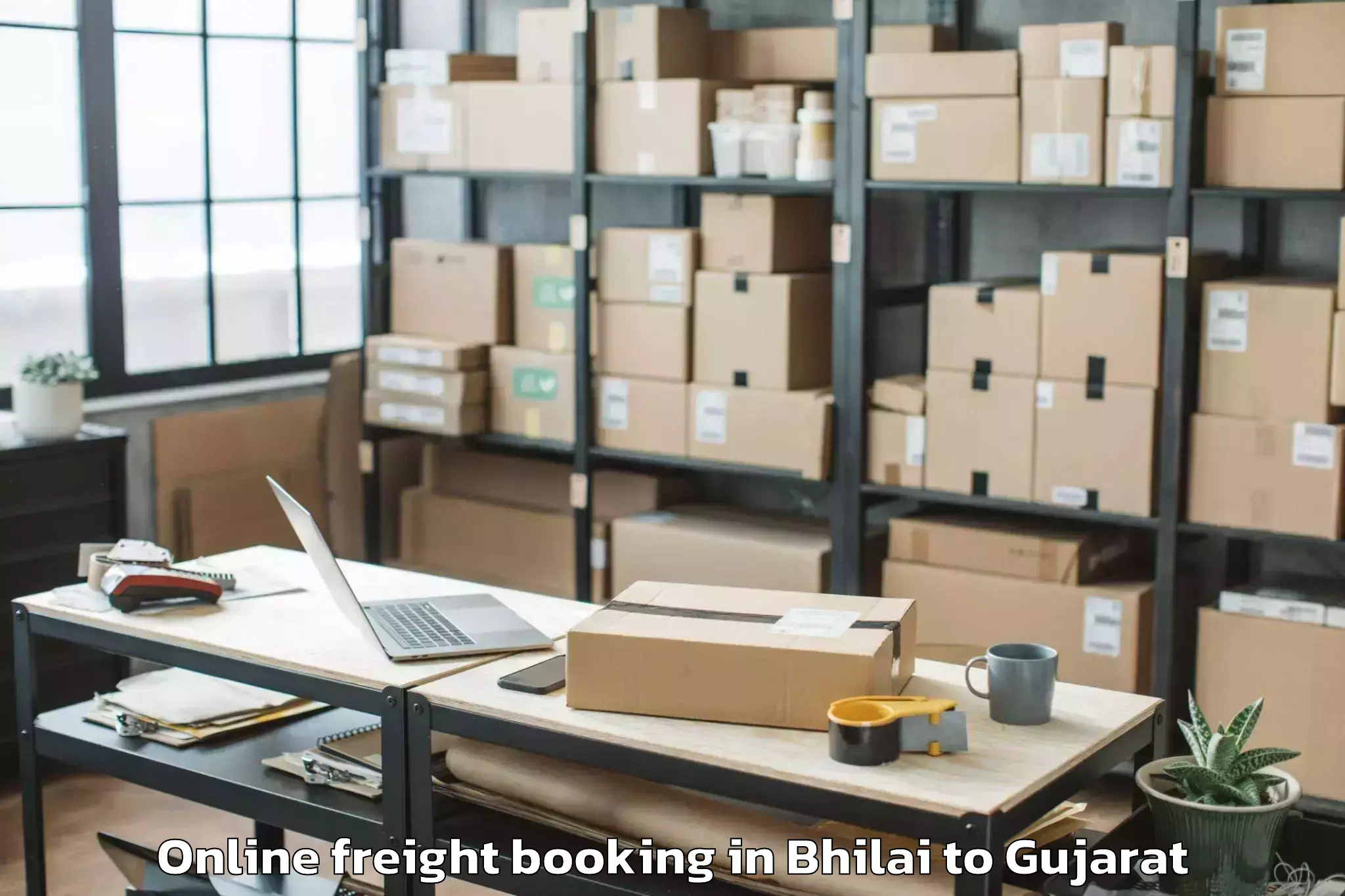 Affordable Bhilai to Valsad Online Freight Booking